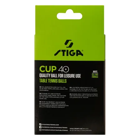 Мяч для наст. тенниса Stiga Cup ABS, 1110-2510-12, диам.40+мм, пластик, упак. 12 шт, белый за 1&nbsp;774.80 ₽ купить в Архангельске