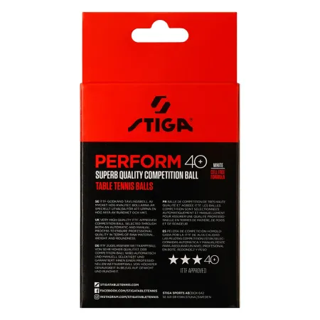 Мяч для наст. тенниса Stiga Perform 3***, 40+, 1113-2110-06, пластик, ITTF Appr., уп.6 шт, бел за 2&nbsp;121.60 ₽ купить в Архангельске