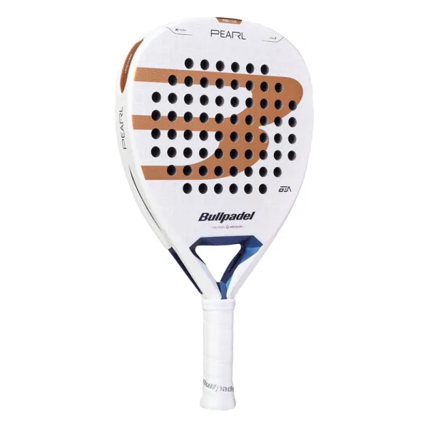 Ракетка для падела BULLPADEL Pearl 27, 497249, для проф-в, стекловолокно,карбон, бело-золотистый за 44&nbsp;319 ₽ в Архангельске