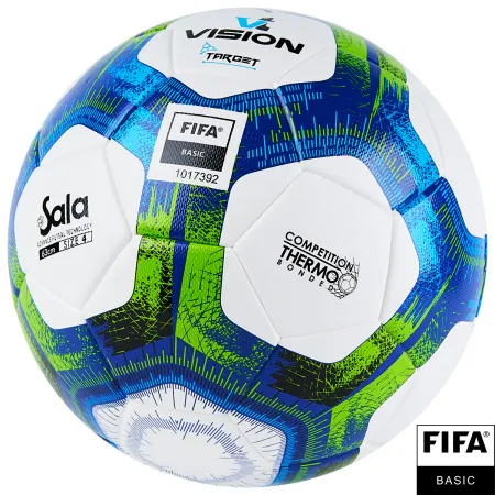 Мяч футзал. VISION Target, FS324094, FIFA Basic, р.4, 32 п. PU, 3 подкл.сл, термосшивка, бело-синий за 3&nbsp;519 ₽ купить в Архангельске