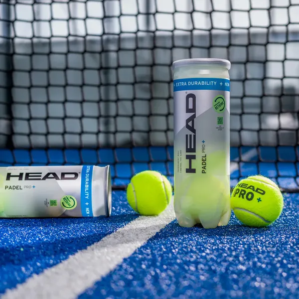 Мяч для падела HEAD Padel Pro+, 540203, уп.3 шт, FIP Approved, войлок,нат.резина,желтый за 933.30 ₽ в Архангельске