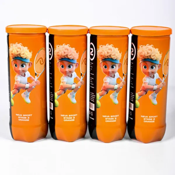 Мяч теннисный детский NS Orange, 5021005, уп.3 шт, резина, шерть, нейлон, желто-оранжевый за 613.70 ₽ в Архангельске