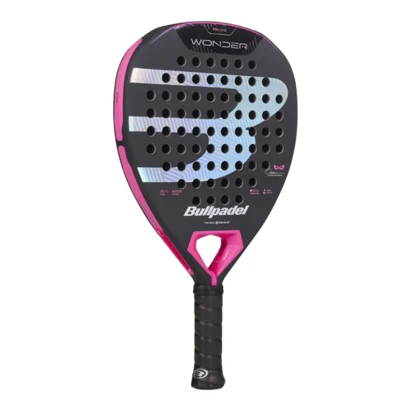 Ракетка для падела BULLPADEL Wonder 27, 497250, для продв.игроков, стекловолокно, карбон, черно-роз за 42&nbsp;969.20 ₽ в Архангельске