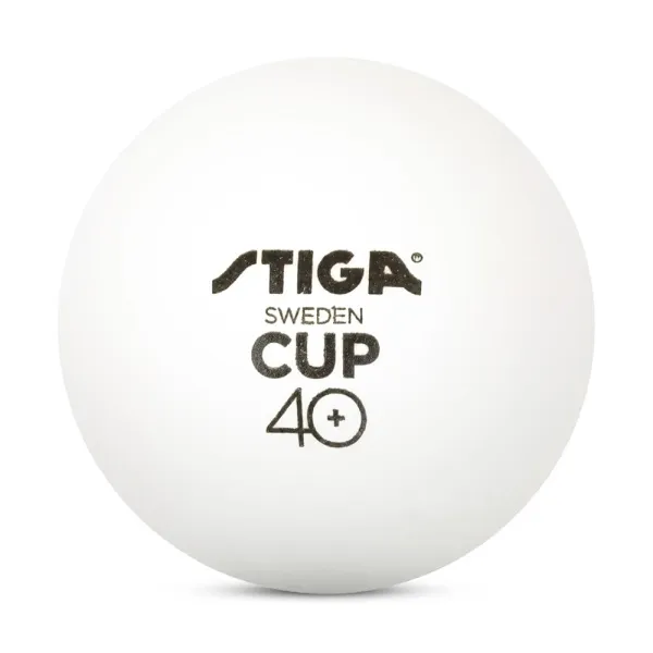 Мяч для наст. тенниса Stiga Cup ABS, 1110-2510-12, диам.40+мм, пластик, упак. 12 шт, белый за 1&nbsp;774.80 ₽ в Архангельске