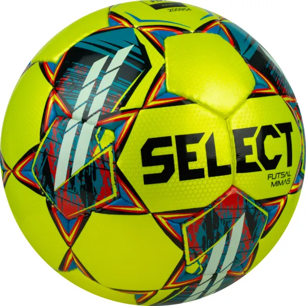 Мяч футзал. SELECT Futsal Mimas, 1053460550, р.4,FIFA Basic, 32 пан, гл.ПУ, руч.сш, жел-сине-красный за 6&nbsp;303.60 ₽ в Архангельске
