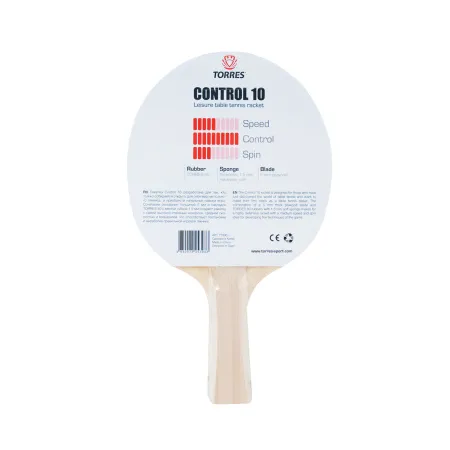 Ракетка для н/т TORRES Control 10, TT0001, для начинающих, накладка 1,5 мм, конич. ручка за 426.70 ₽ купить в Архангельске