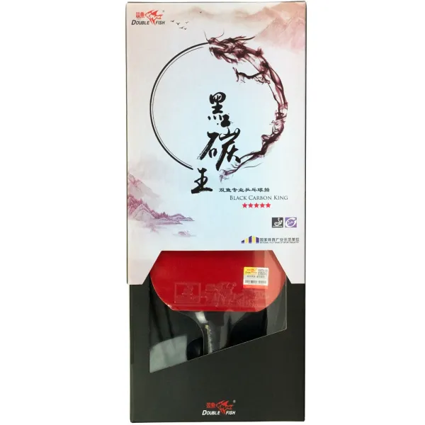 Ракетка для н/т DOUBLE FISH Black Carbon King Racket 5*****, для професс.,ITTF Appr.,накл.2,1,мм за 6&nbsp;434.50 ₽ в Архангельске