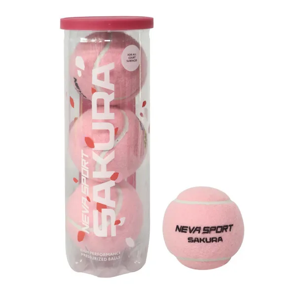 Мяч для падела NS Sakura, UAA2, уп.3 шт, сукно, нат.резина, розовый за 824.50 ₽ в Архангельске