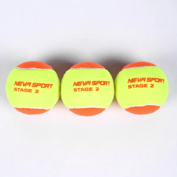 Мяч теннисный детский NS Orange, 5021005, уп.3 шт, резина, шерть, нейлон, желто-оранжевый за 613.70 ₽ в Архангельске