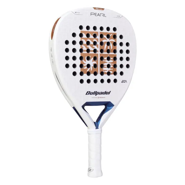 Ракетка для падела BULLPADEL Pearl 27, 497249, для проф-в, стекловолокно,карбон, бело-золотистый за 44&nbsp;319 ₽ в Архангельске