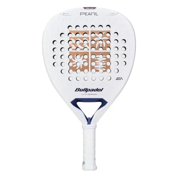 Ракетка для падела BULLPADEL Pearl 27, 497249, для проф-в, стекловолокно,карбон, бело-золотистый за 44&nbsp;319 ₽ в Архангельске